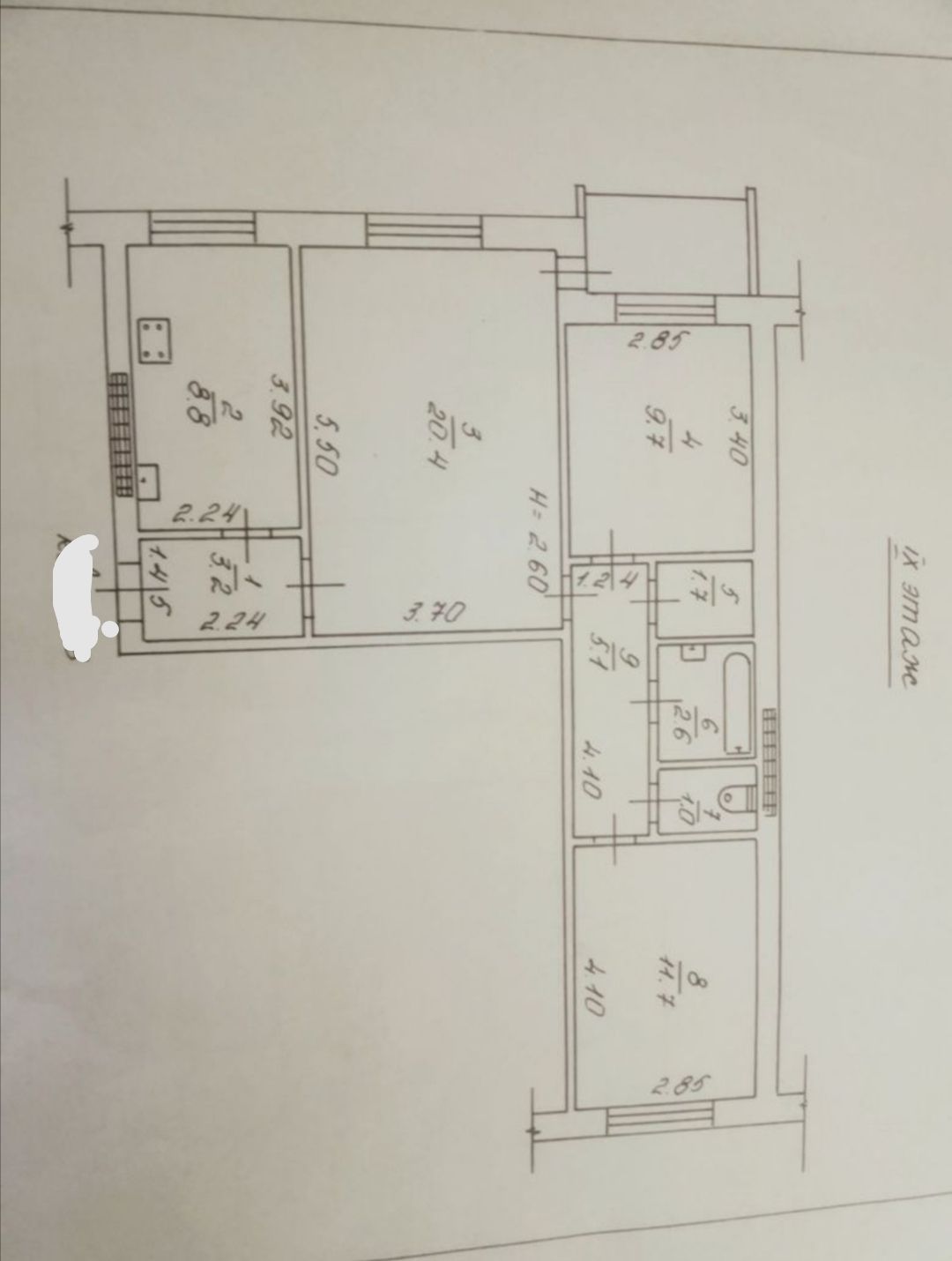 Трёхкомнатная на Таирова!  ID 54145 (Фото 6)