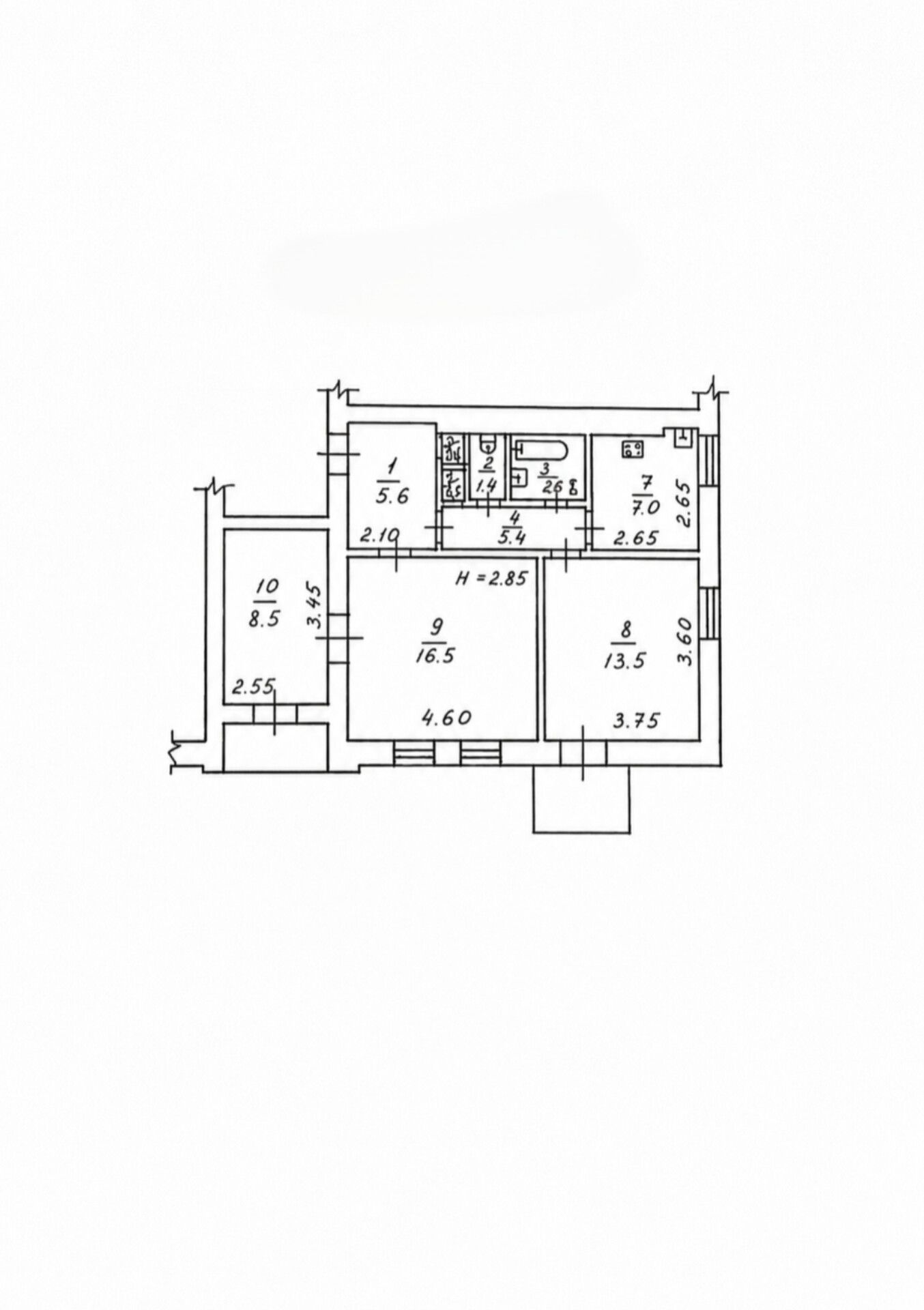 Продам трехкомнатную квартиру ул. Канатной - район 2 ст.Б.Фонтана. ID 49156 (Фото 9)